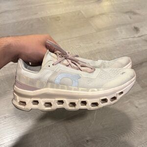 (SOLD) On running Women's Athletic Shoes - Cream and Pink